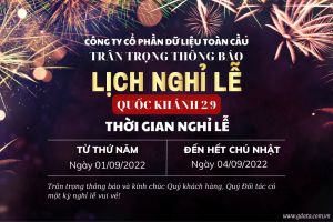 THÔNG BÁO LỊCH NGHỈ LỄ QUỐC KHÁNH 2/9/2022