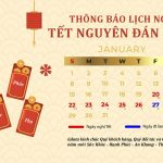 THÔNG BÁO LỊCH NGHỈ TẾT NGUYÊN ĐÁN 2023